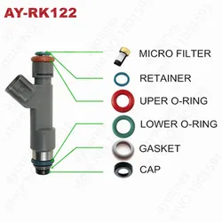 High Quality 20sets Fuel injector repair kits micro filters rubber orings caps for Volvo 4.4L injection oem 8653608 (AY-RK122)