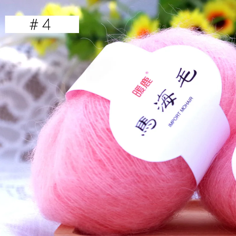 Wholesale 25g/lot DIY Thin Soft Mohair Wool Yarn Angora Laine Cashmere Hand Knitting Crochet Thread Plush Lanas