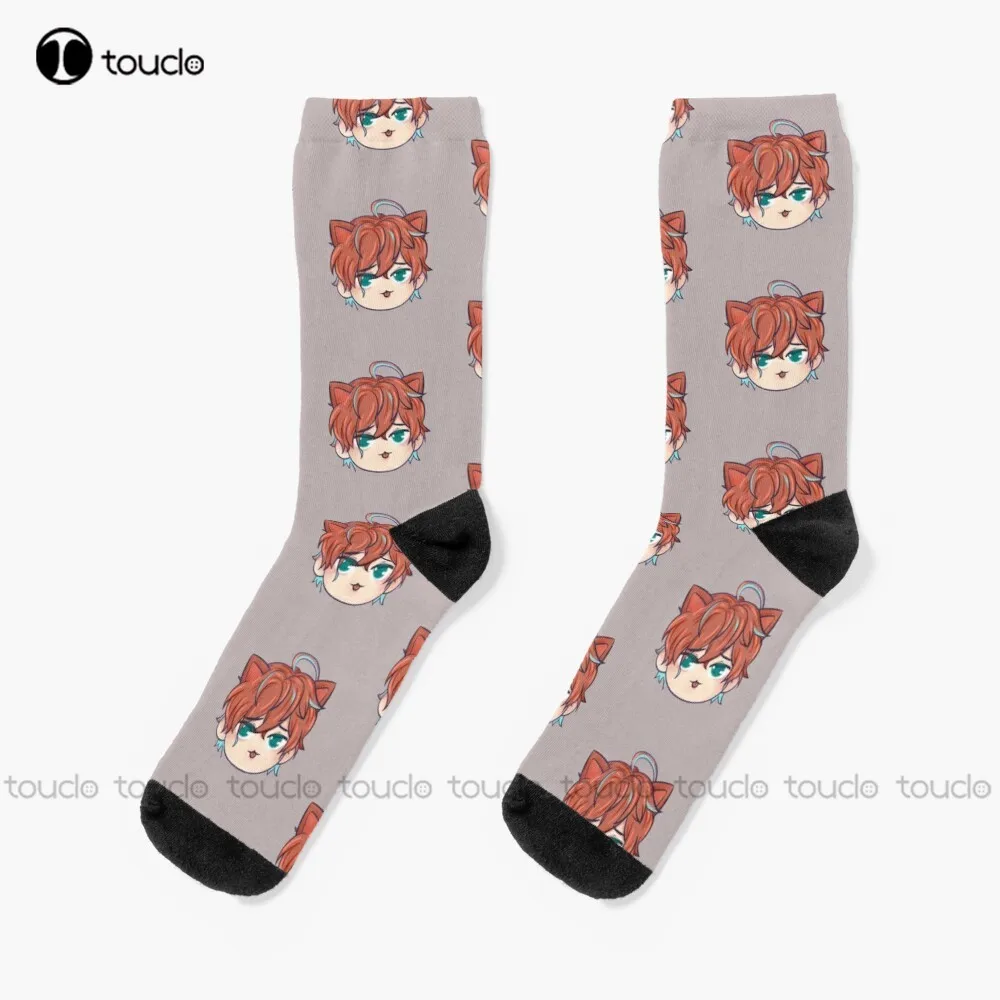 

Doppo kannzaka Chibi, носки с котом-гипнозом и микрофоном, зимние носки для мужчин, индивидуальные носки унисекс на заказ для взрослых, подростков, Молодежные носки, подарок