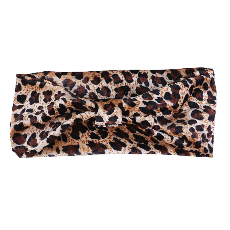 2020 Latest Retro Leopard Turban Headband Hairband For Girls Kids Hair Head Hoop Band Wrap Accessories Scrunchie Headdress Bands