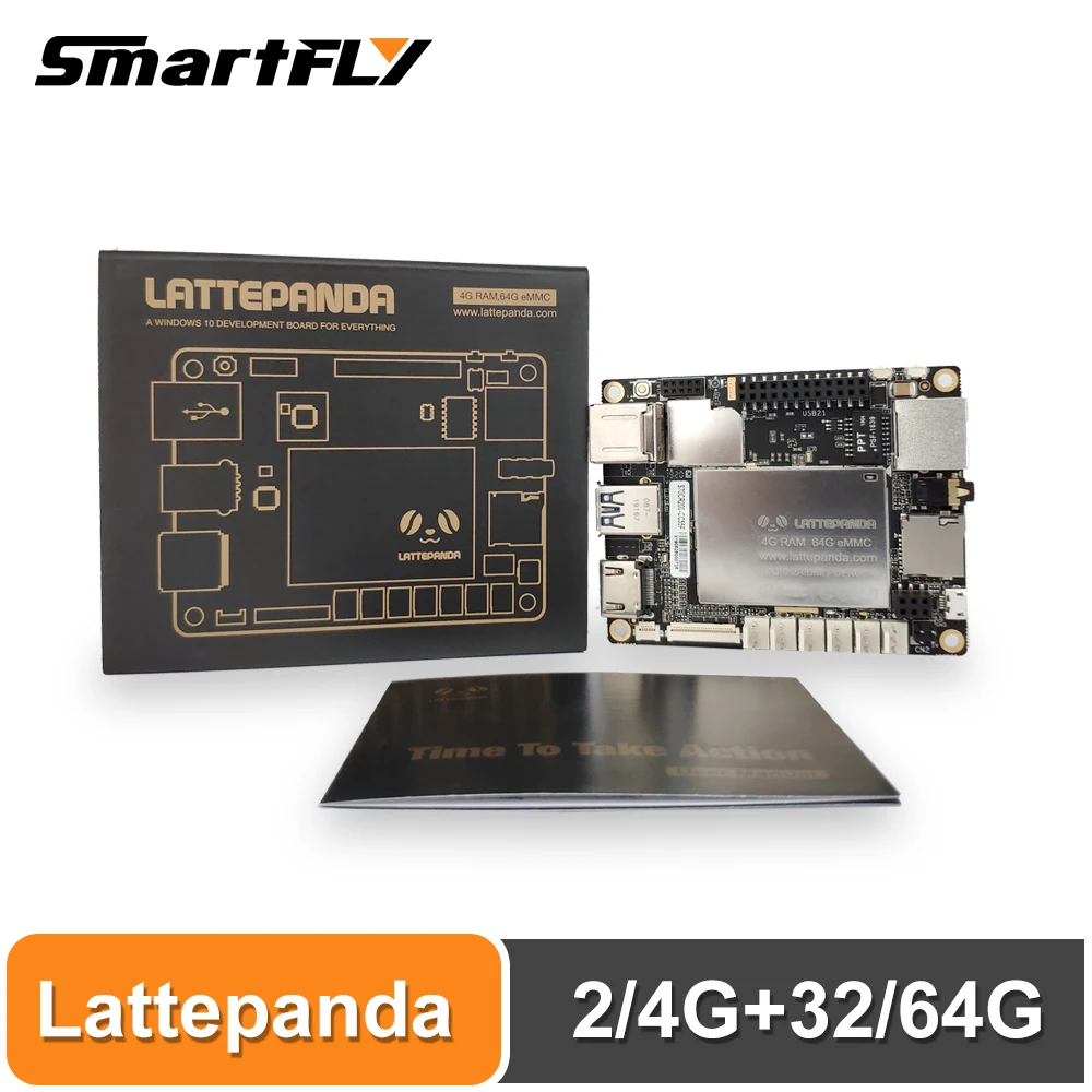 Lattepanda 4G + 64GB BOARD, intel X86 X64 Z8350 Quad Core 1.8GHz Windows10/Linux ArduinoATmega32u4 On Board,Deep Learning