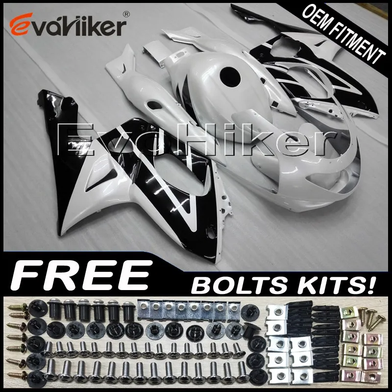 

Custom motorcycle plastic cover for YZF600R Thunderent 1997-2007 white black ABS motorcycle hull fairing