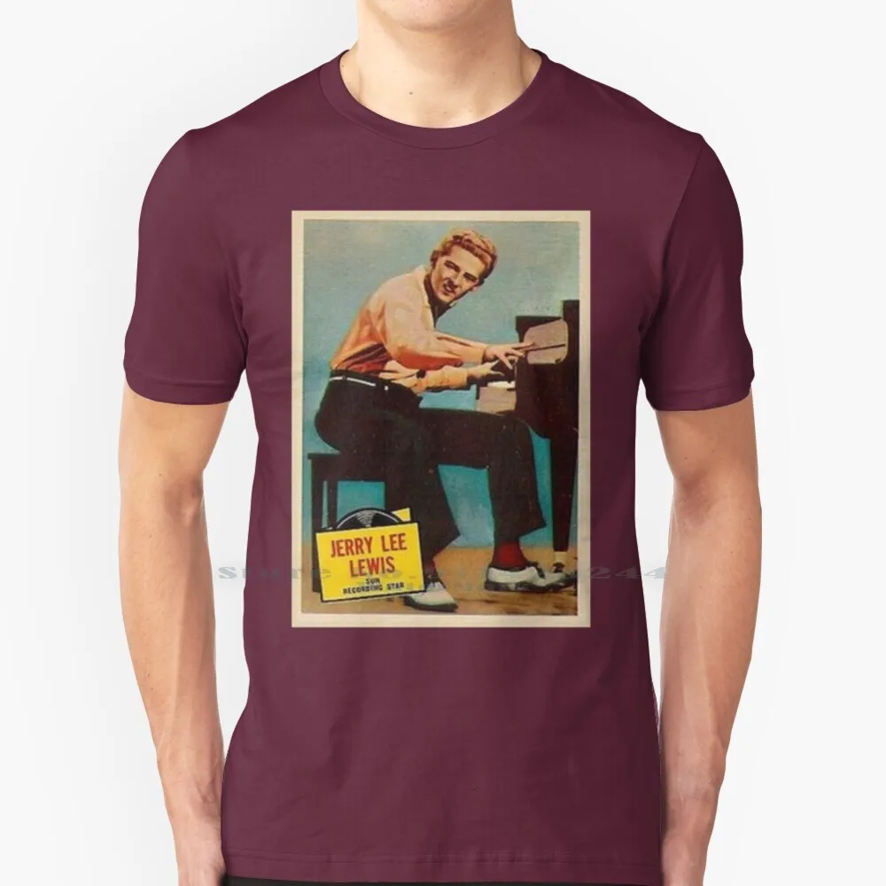 Jerry Lee Lewis 100% Cotton T Shirt Jerry Lee Lewis Southern Buddy Holly Big Bopper Ritchie Valens Dion Hop 50s Fifties Doo Wop