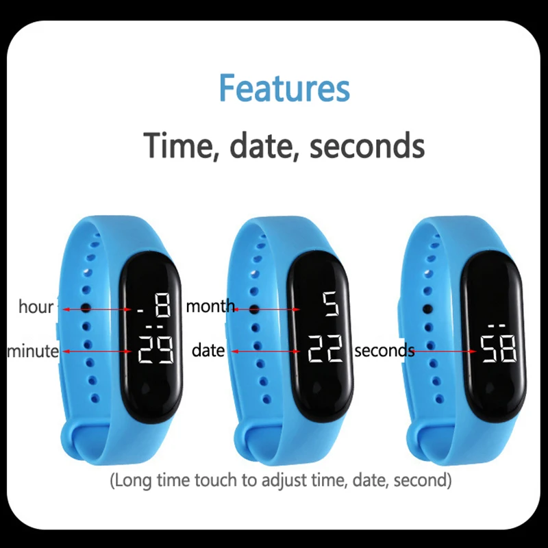 UTHAI CE20-reloj Digital deportivo para niños y mujeres, pulsera deportiva, relojes masculinos para niños y niñas, relojes suaves