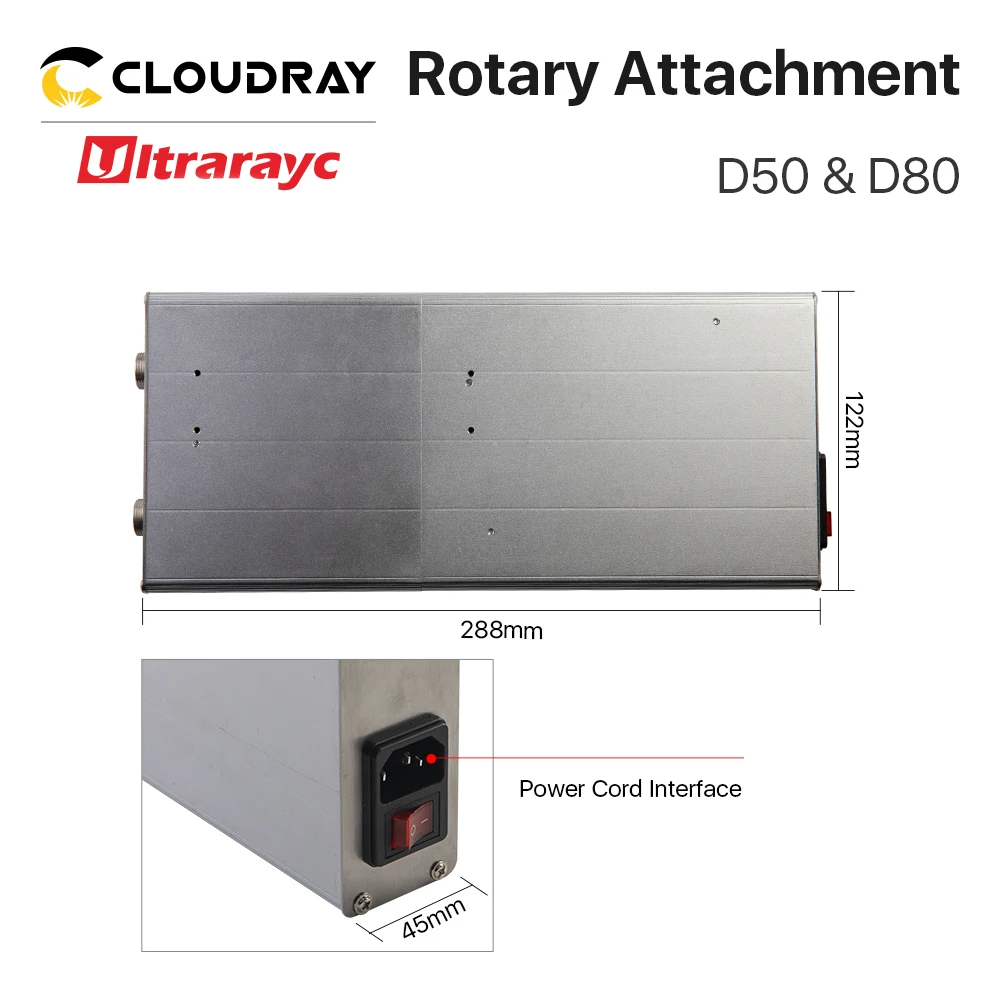 Ultrarayc Rotary Attachment D50 & D80 Rotary Gripper Fixture Chuck Claw Rotate Gig for Fiber laser marking machine