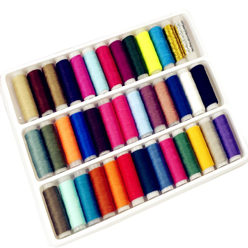 39 Colors Sewing Thread Polyester For Clothing Fabric Thread Set Strong And Durable Sewing Threads For Hand Machines Accessories