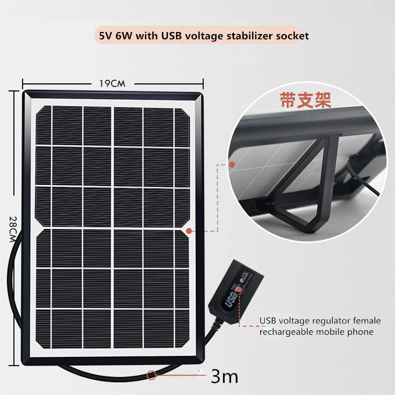 Mini Solar Panel DC 5V 10W 6W 3W 1W Electric USB Chargers Charging Phone Water Pump Air Pomp for Hiking Camping Outdoors Fish