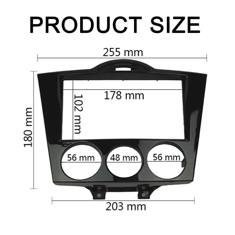 Double Din Audio Panel for Mazda RX-8  RX8 Radio Fascia Refitting Dash Mount Install DVD Trim Kit Face Plate Bezel Frame