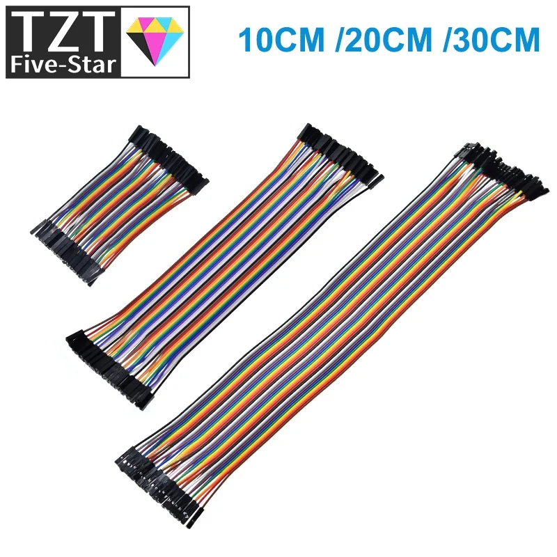 TZT Dupont Line 10cm/20CM/30CM Male to Male+Female to Male + Female to Female Jumper Wire Dupont Cable for arduino DIY KIT