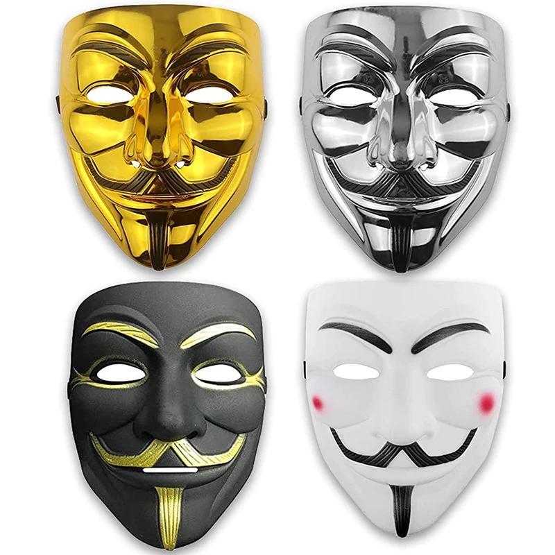 Masques de cosplay anonymes pour Halloween, masques de film V pour Vendetta, accessoires de fête, masque à thème de film, cadeaux pour enfants