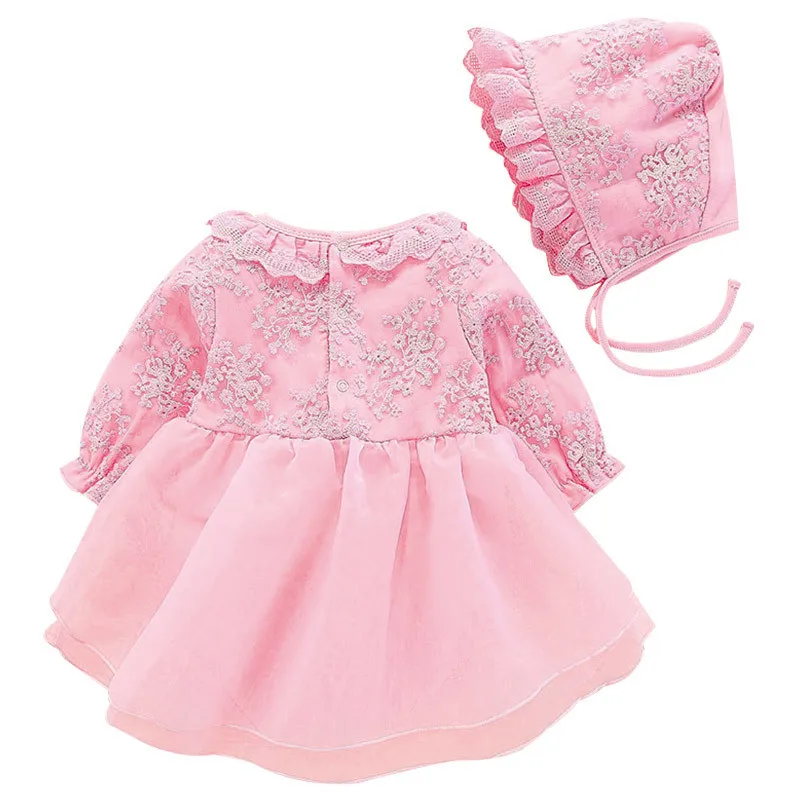 

Infant Christening Dress Newborn Romper Baby Girl Clothes&Dresses Cotton Princess 0-12 M Spring Autumn Baby Baptism Dress