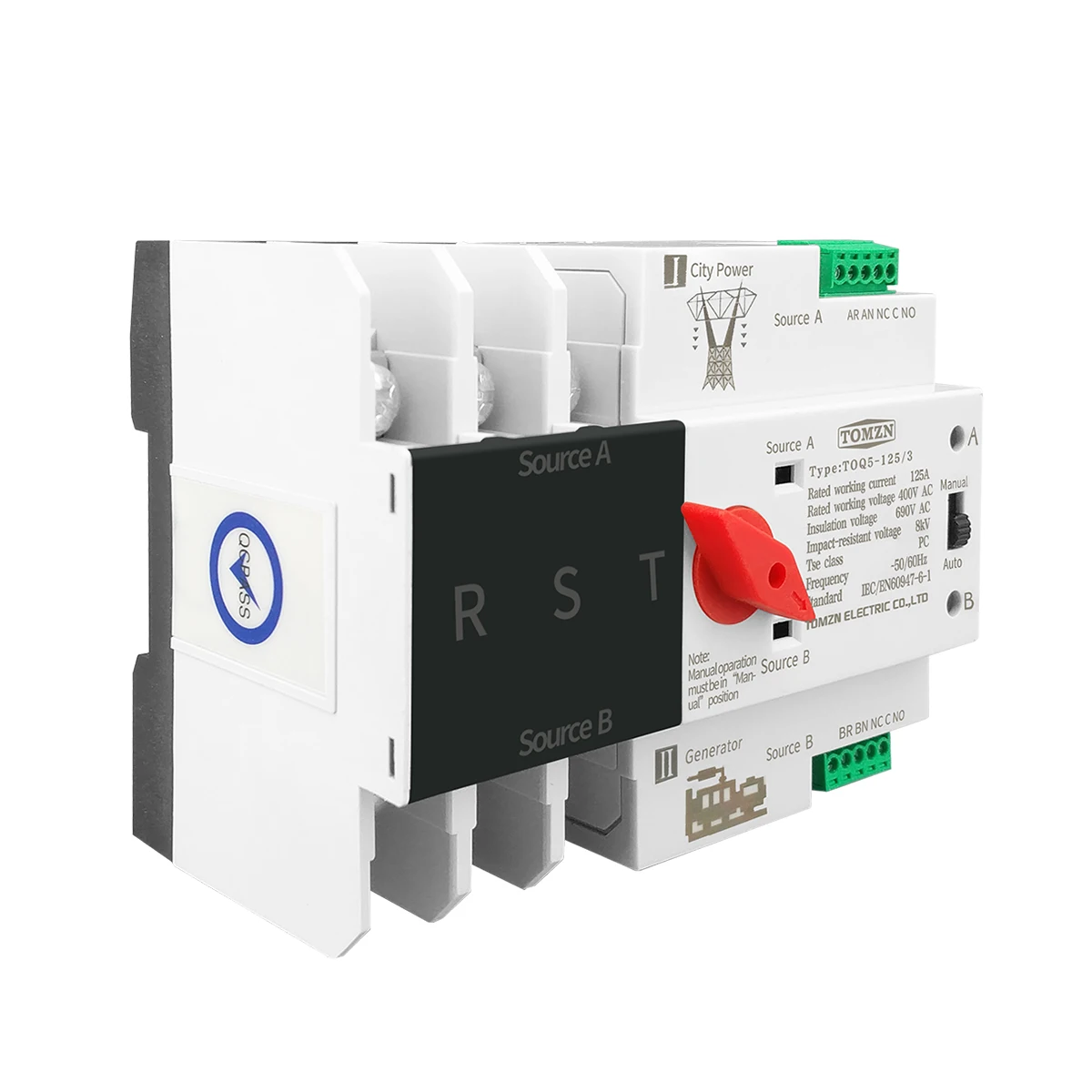 Imagem -04 - Mcb tipo Interruptor de Transferência Automático de Potência Dupla Ats p 63a 230 v