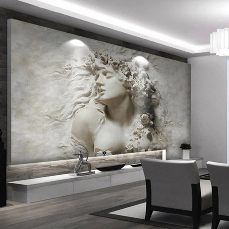 Mural personalizado 3D estéreo en relieve, belleza abstracta, arte corporal, pintura de pared, sala de estar, sofá, dormitorio, decoración del hogar, papel tapiz fotográfico