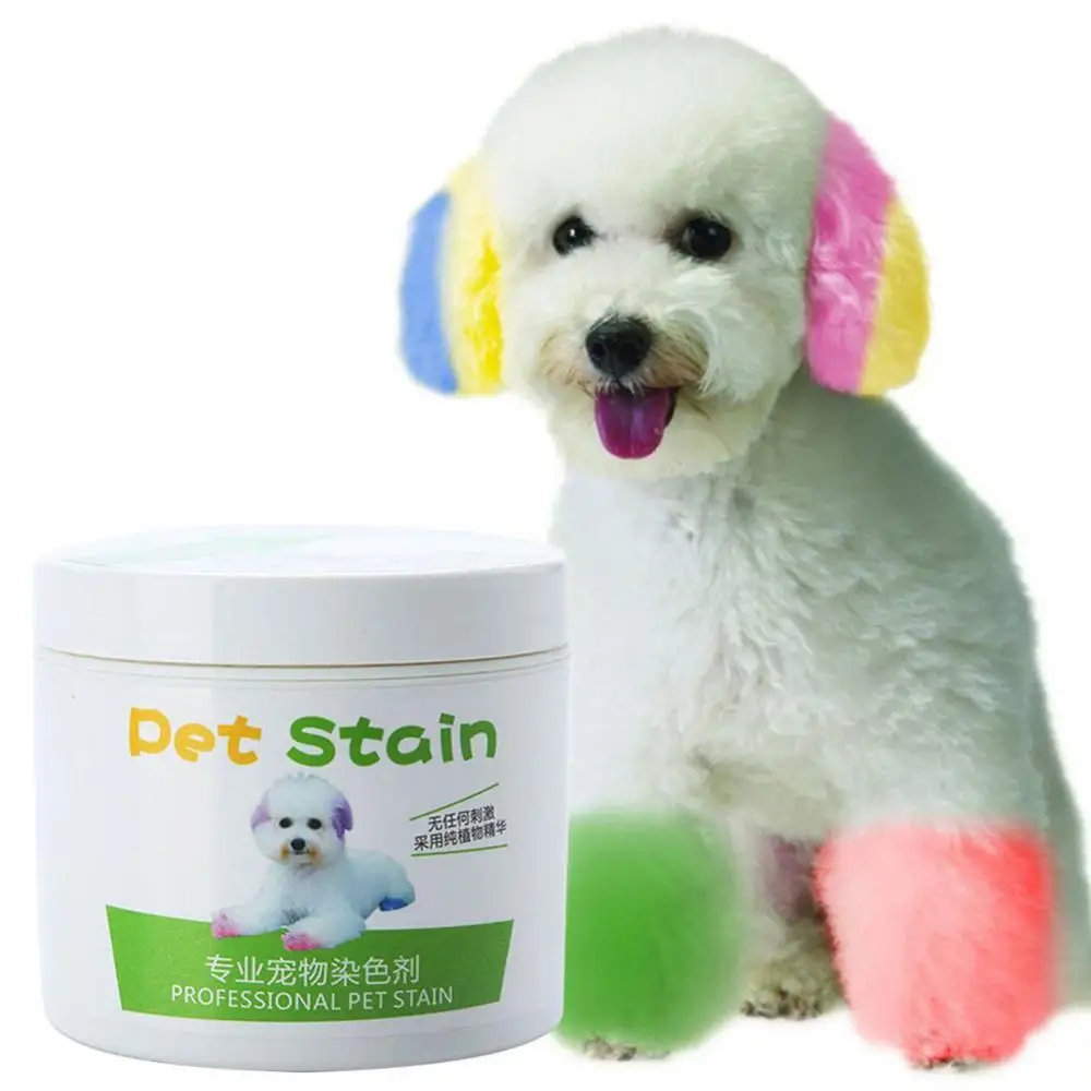 100ml Professional Pet Stain Anti Allergic Cat Dog Hair Dye Cream Coloring Agent Non Toxic- Direct Daub No Stimulation Pet Stain