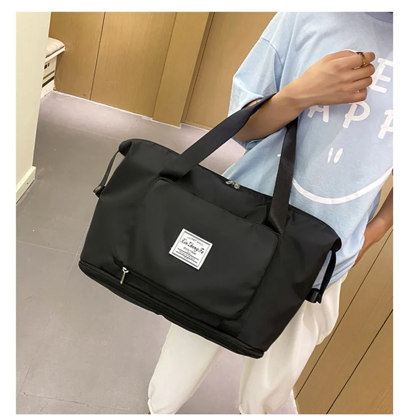 Foldable Large Capacity Women Gym Bags Shoulder Bag Women Training Travel Handle Handbag Yoga Sport Crossbody Tote Bag Women