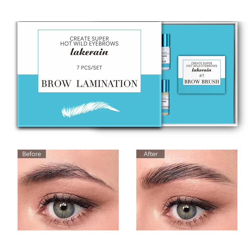 Lakerain Brow Lamination Kit Safe Brow Lift Eyebrow Lifting Protable Kit Eyebrow Professional Beauty Salon Brow Lamination Set