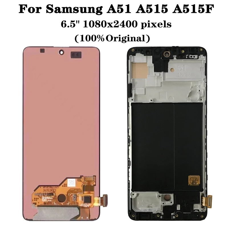 Super amoled für samsung a51 a515 lcd display a515f/ds a515fd a515 lcd display touchscreen ersatz a515f display