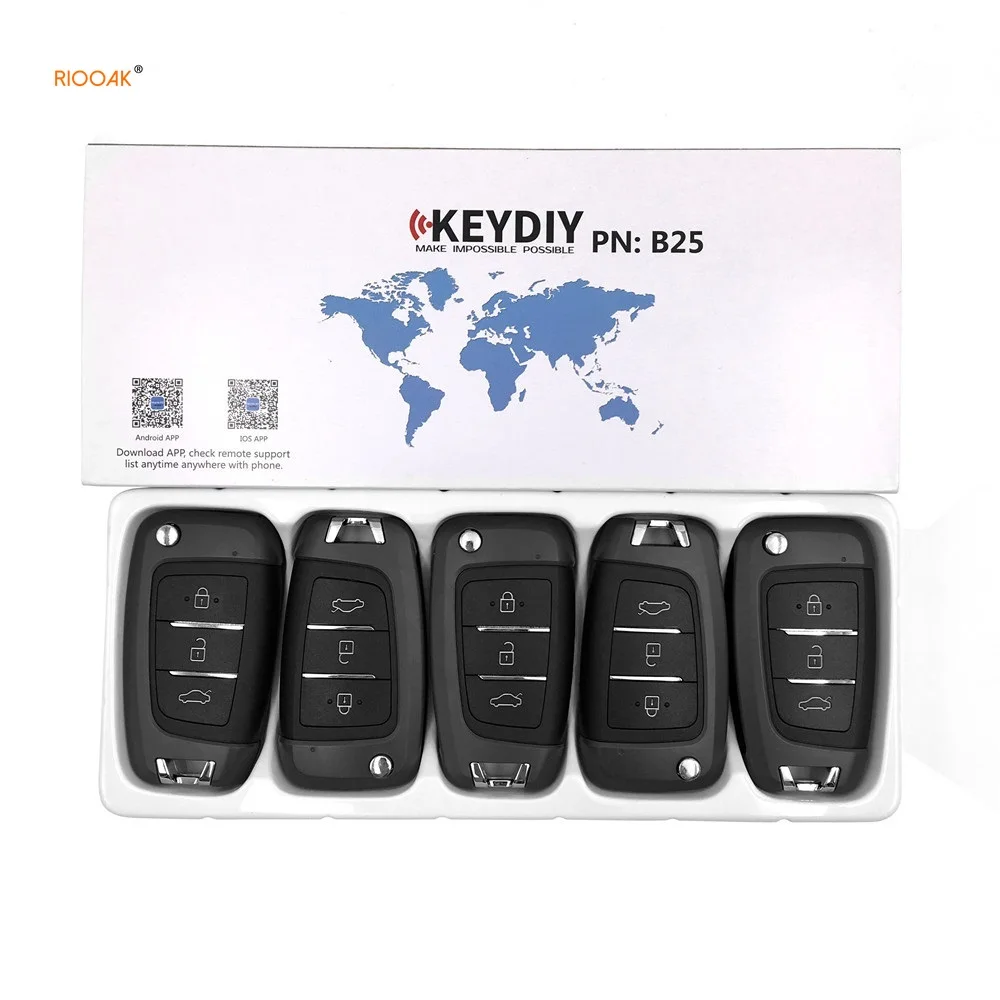 

RIOOAK 5 шт. KEYDIY KD B25 дистанционный ключ для автомобиля для KD900 +/URG200/KD-X2/KD MINI/KD200 ключевой программист серии B удаленного hyundai tucson