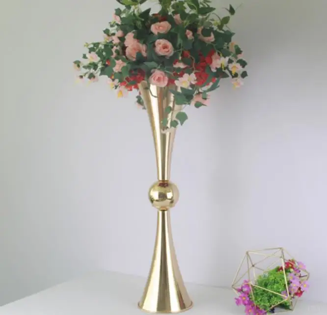 

Party Decoration 10pcs 29 Inch Tall Metal Wedding Flower Trumpet Vase Stand Table Centerpiece Decorative SN2023