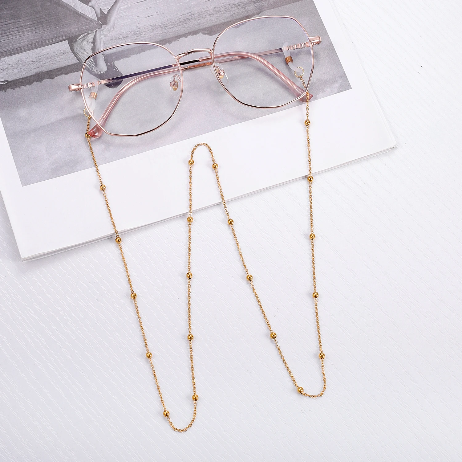 MYDIY Fashion Pearl Glasses Chain Custom Women Men Eyeglass Cord Sunglasses Cord Retainer Holder Eyewear Lanyard Neck Strap Rope