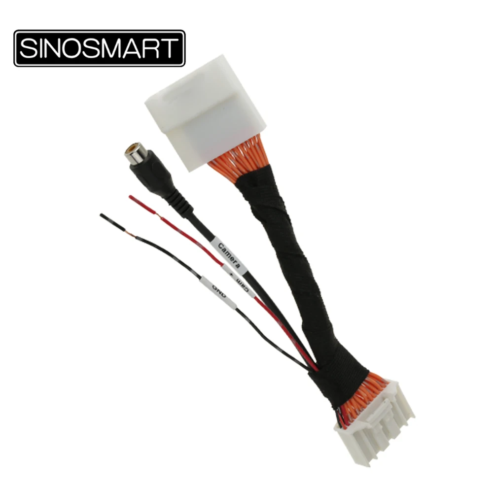 SINOSMART C28 28-PIN Connection Harness for Mazda 2 CX-5 2015 2016 Reversing Camera to OEM monitor without Damaging Car Cable