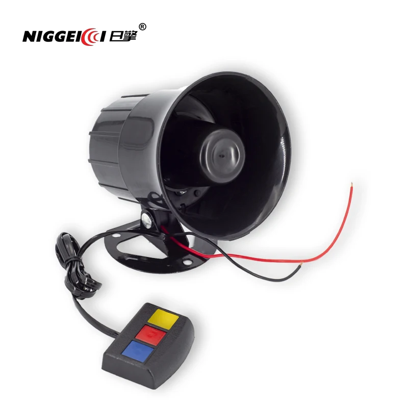 

Car 3 Tone Loud Horn Speaker Motorcycle Megaphone Traditional Hooter Ringing Fire Alarm Wailing Ambulance Blaring Police Siren