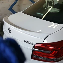 For Toyota  Vios ABS Material Car Rear Wing Primer Color Rear Spoiler For Toyota Yaris Spoiler 2014-2017