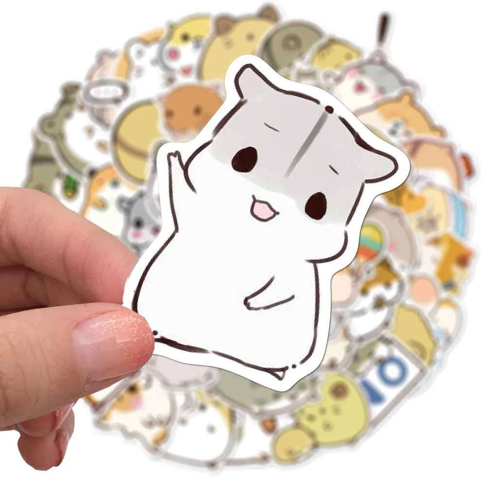 10/30/50pcs Hamster Kawaii Stickers Waterproof For Scrapbook Laptop Luggage Phone Case DIY Diary Hand Account Kids Sticker Toys