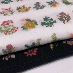 New Hollow Lace Embroidery Garment Fabric Decoration Korean Version Pillow Tablecloth Flower Plant Geometric Figure Fabric