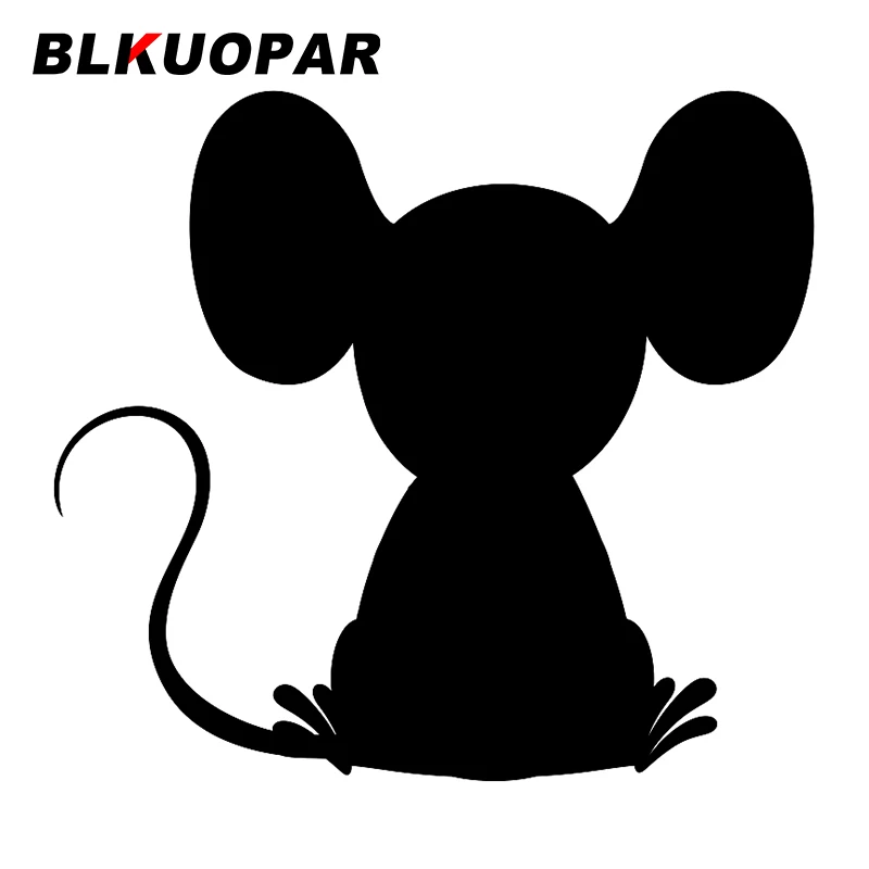 BLKUOPAR for Cute Little Gray Mouse Silhouette Car Stickers Funny Decals Skateboard Creative Waterproof Occlusion Scratch Decor