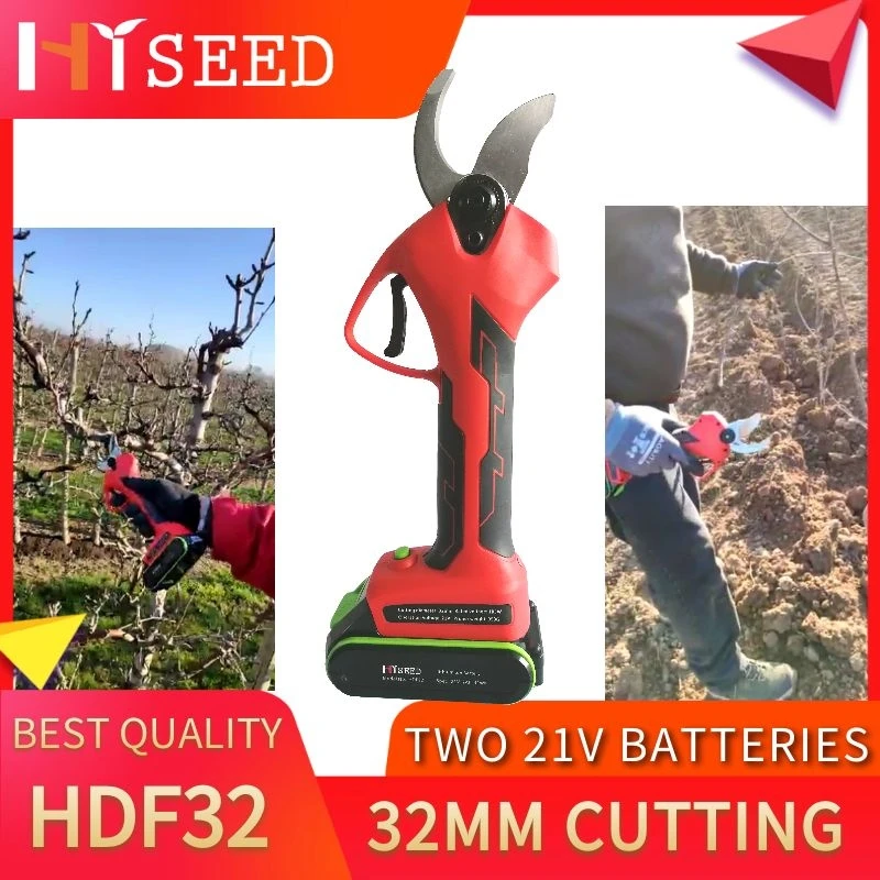 

HDF32 32mm cutting bulti-in pruner two professional battery secateurs suitable for vineyard,apples,plums, pear, rasberry,