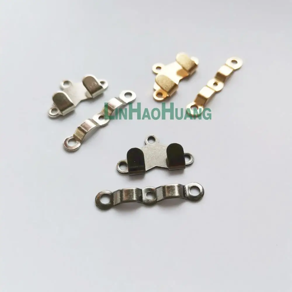 100sets/lot DIY trousers pants skirts hooks metal brass hook eye silver.black.gold  for bras underwear