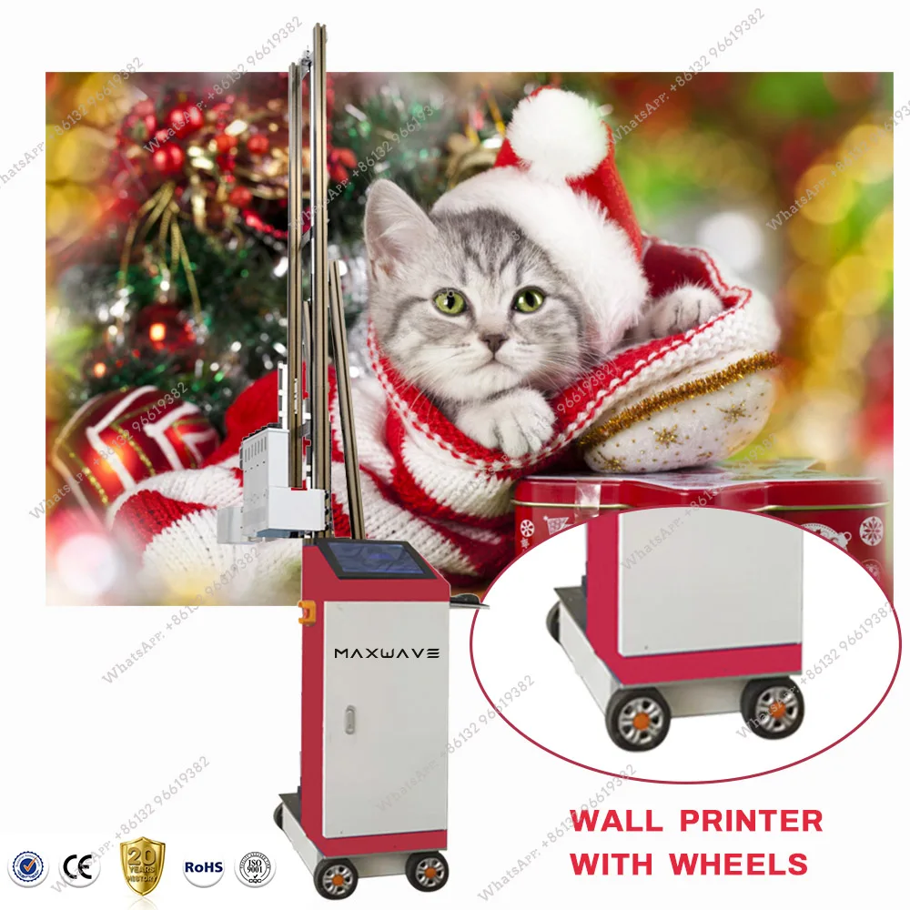 2023 New Wall Painting3D 5D Wall Printing Machine Family 3D Vertical Wheel Printer