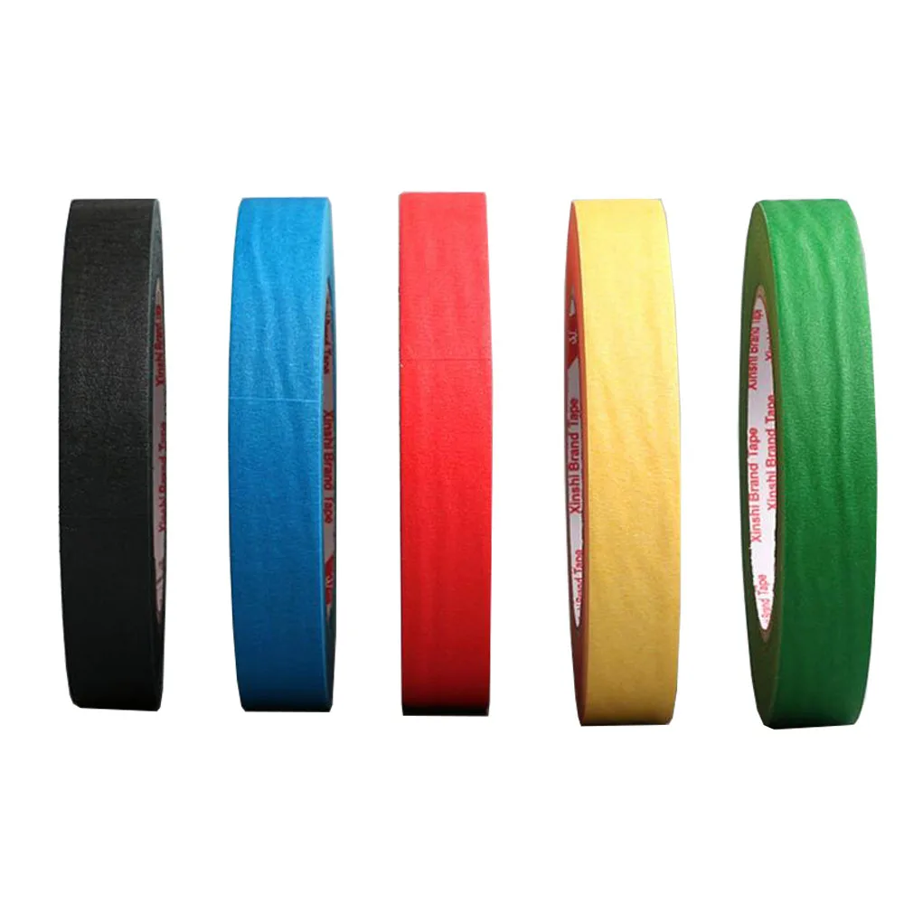 20M Colorful Paper Tape Red Black Blue Green Yellow Corrugated Paper Tape Masking Tape Identification Tape