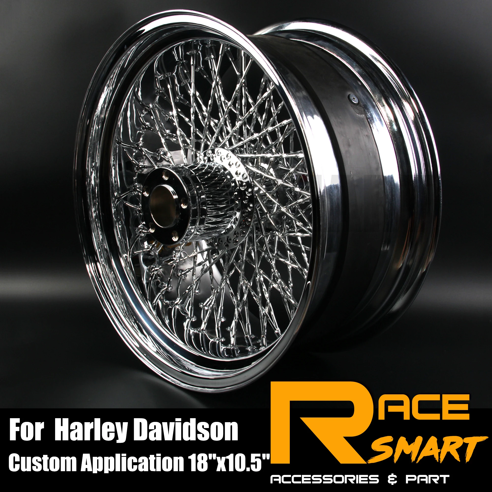 For HARLEY DAVIDSION Motorcycle Modification Chrome Rear Wheel Rim Wheel Rims Motorbike 80 Spoke 18\'\'x 10.5\'\'