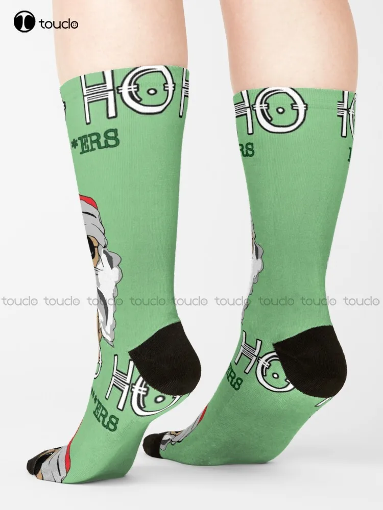 Bad Santa Christmas Xmas Holiday Holidays Christmas Sweater Socks Cycling Socks Christmas Gift Unisex Adult Teen Youth Socks