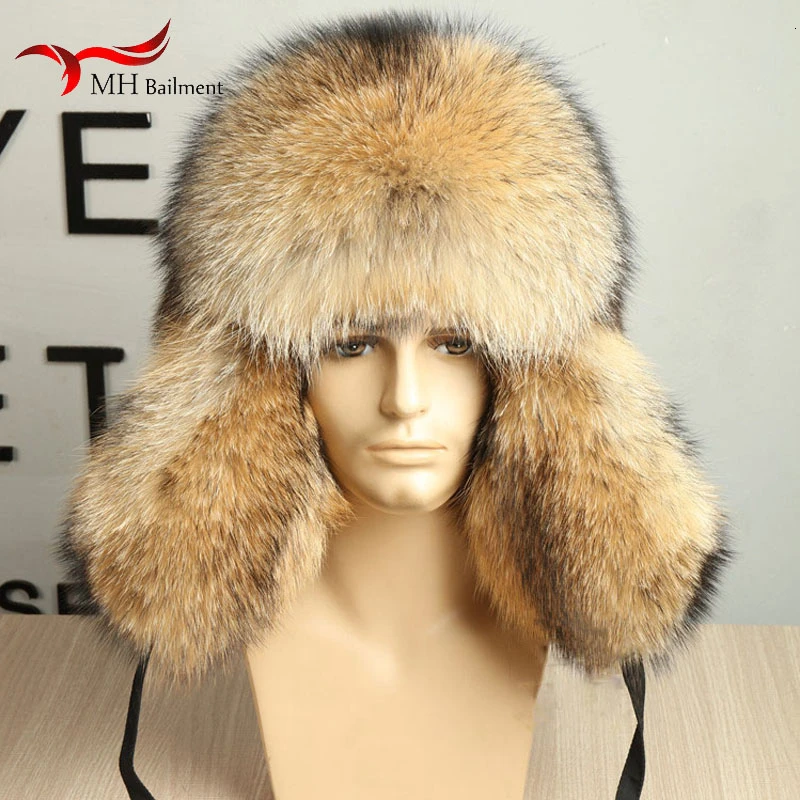 

Full Hair Fox Mao Leifeng Hat Men And Women Earmuffs Keep Warm Thickening Northeast Overlord Hat Genuine Leather Real fur