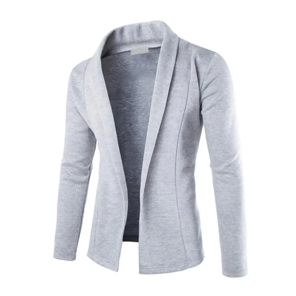 Formale Blazer Jacke für Männer Casual Business Strickjacke 2021 Streetwear Schlanke Revers Langarm Warme Kleid Mantel Büro