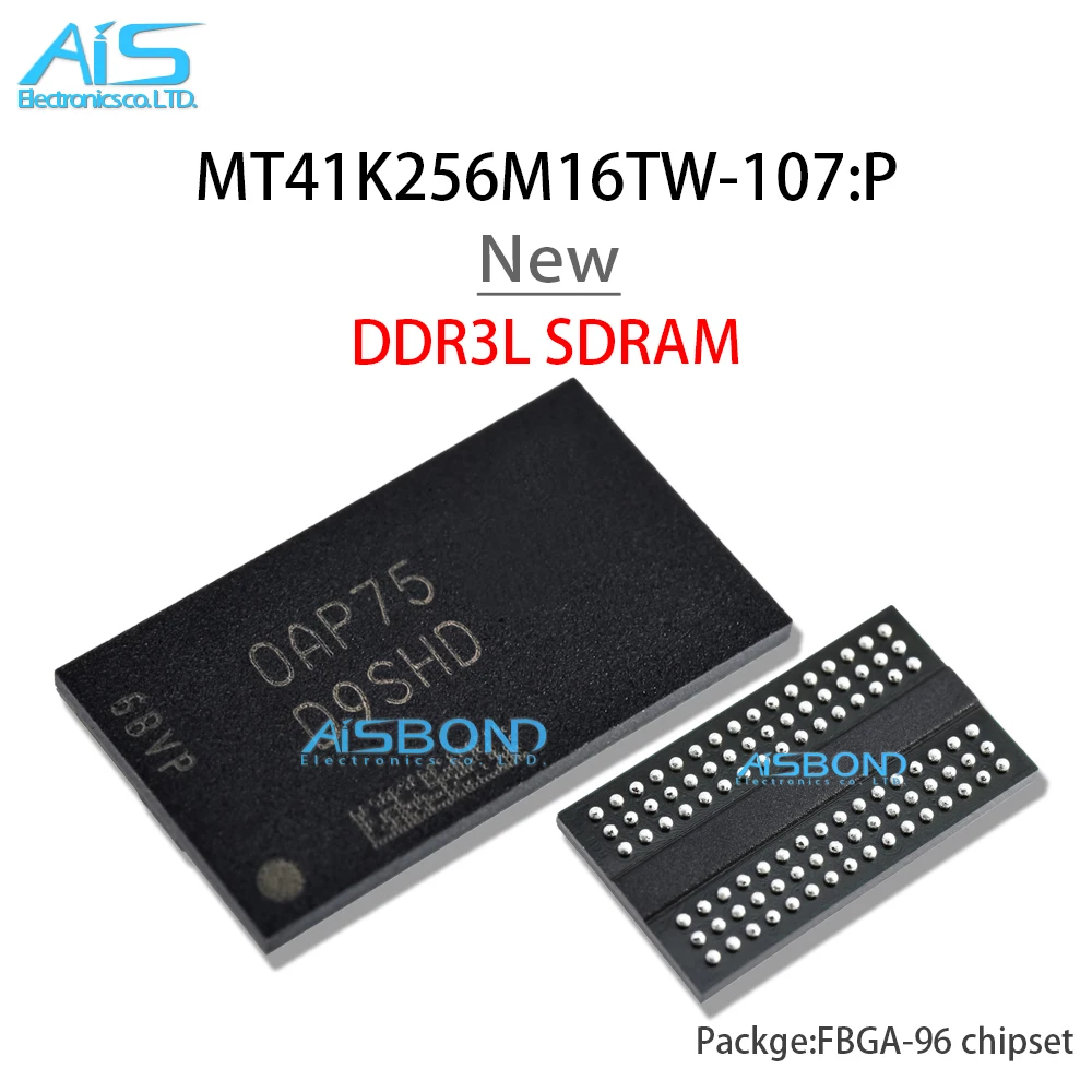 2Pcs/Lot New MT41K256M16TW-107:P Marking D9SHD MT41K256M16TW-107 MT41K256M16TW FBGA96 4GB DDR3L SDRAM