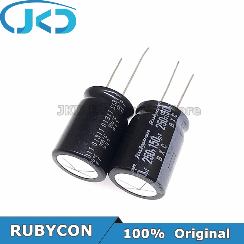 

10pcs/20pcs RUBYCON 150UF 250V 18*25mm 105℃ 150UF250V 250V150UF 18x25mm Aluminum Electrolytic Capacitor