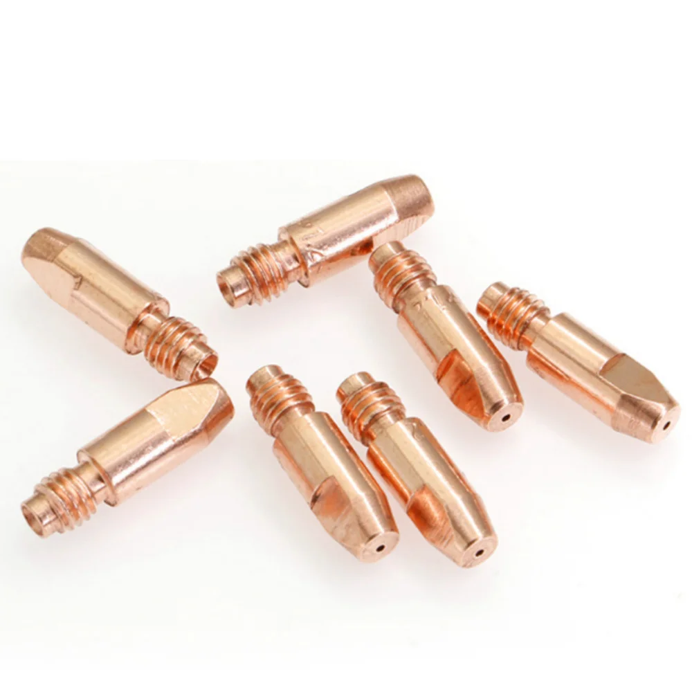 24KD 0.8/0.9/1.0/1.2mm M6*28mm Copper Contact Tips Welding Nozzles for 24KD MIG/MAG Welding Torch Tip M6 For Binzel Gas Nozzle