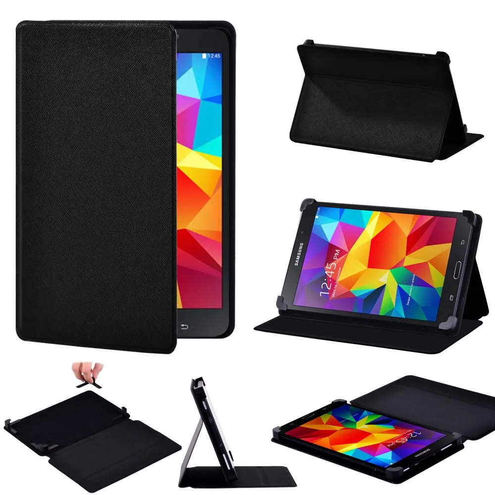 Tablet Case for Samsung Galaxy Tab 2/Tab 3/Tab 4 PU Leather Folding Stand Tablet Cover Case + Free Stylus