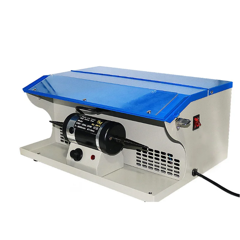 Brush Motor DM-5 with Dust Collector, Double Head Turbine, Stepless Speed Regulation, Jewelry Grinding Machine, 110 / 220V