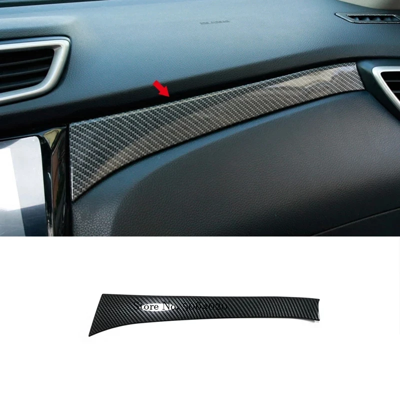 

ABS Carbon Fibre For Nissan Qashqai J11 Rogue Sport 2014-2020 Accessories Car Central Control Panel Cover Trim Strip Car styling