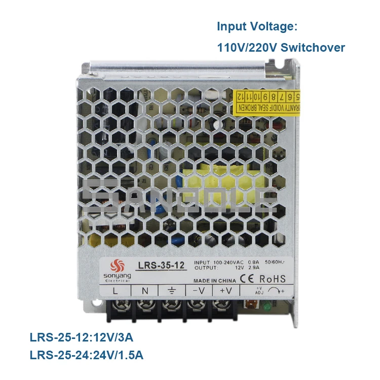 LRS-35 Switching Power Supply 35w12v3a Light Type AC To DC Converter Single Output Transformer Metal Shell
