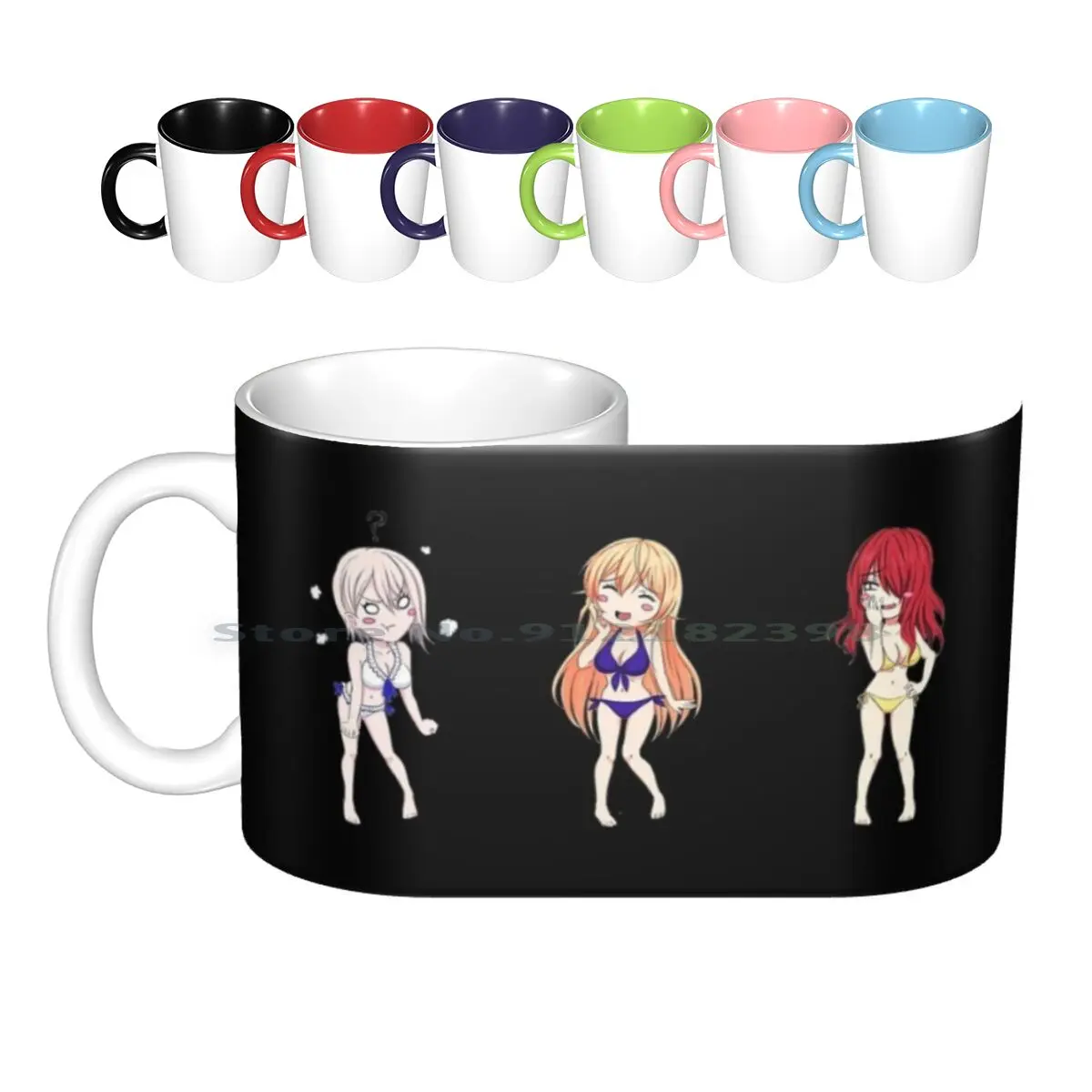 Nakiri Erina , Alice And Rindo From Food Wars Ceramic Mugs Coffee Cups Milk Tea Mug Food Wars Food Wars Food Wars Food Wars