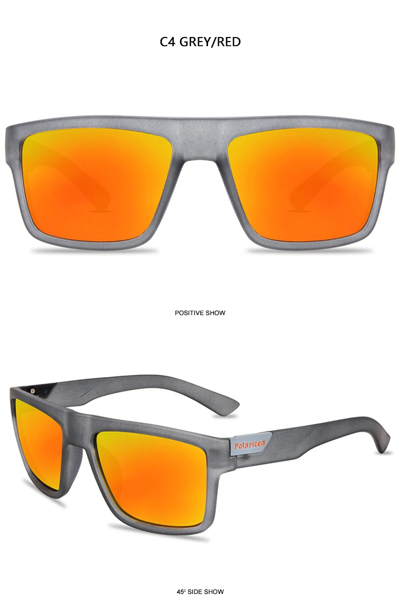Stilvolle Sport Polarisierte Sonnenbrille Männer Frauen Fashion Square Männliche Sonnenbrille Vintage Fahren Angeln Outdoor Shades UV400 – Detail 13