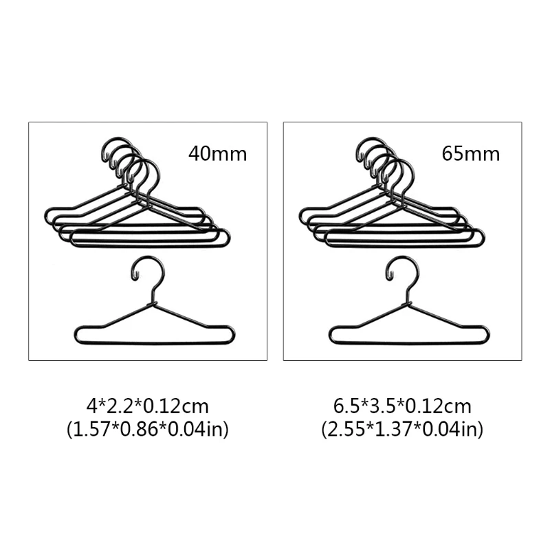 Cintres de poupée en métal, accessoires pour bébé Blyth 1/6, 20 pièces