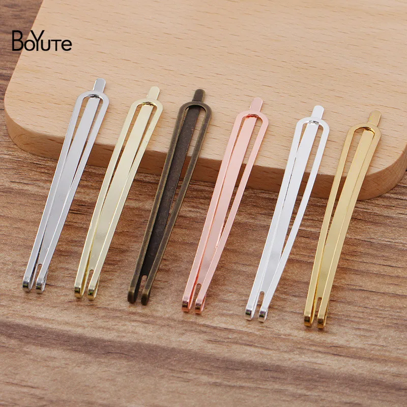 BoYuTe (20 Pieces/Lot) 68*8MM Metal Iron Barrettes Bangs Clip Factory Direct Sale Diy Hair Accessories Materials Wholesale