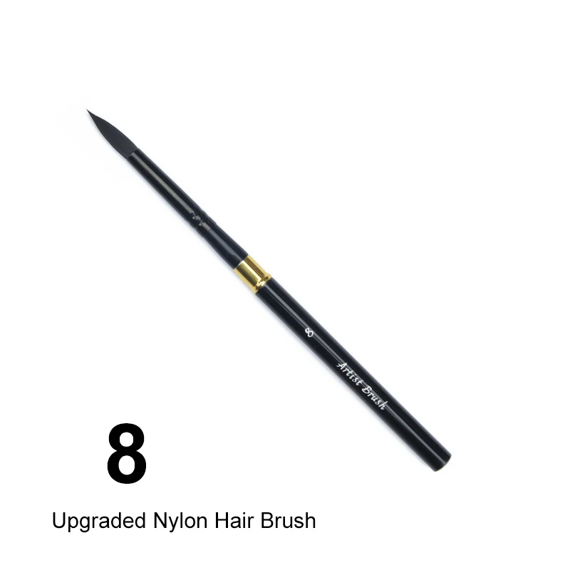 1pc geïmiteerd dier nylon haar kwast hoge kwaliteit kunst schilderborstels artistieke aquarelborstel voor tekenen kunstbenodigdheden